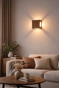 Brilagi - Aplică LED de exterior QUADRAY LED/6W/230V, decor lemn, IP54