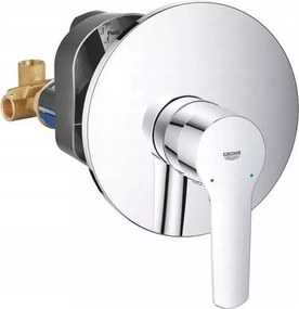 Baterie dus incastrata Grohe Start crom lucios cu corp ingropat