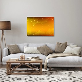 Tablou pe sticlă abstract galben (70x50 cm)