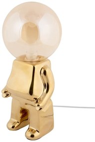 Veioză aurie LED cu intensitate reglabilă cu abajur din sticlă (înălțime 27 cm) Ross – Leitmotiv