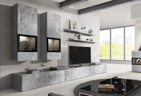 MEBLINE Set mobilă BAROS Ciment deschis