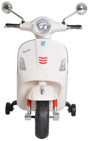 HOMCOM Motocicletă Electrică pentru Copii, 6V cu Muzică, Lumini și Sunete, 102x50,5x75,5 cm, Alb | Aosom Romania