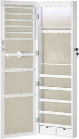 Dulap pentru bijuterii, Songmics, Natural-Bej, 120x10x36.7 cm