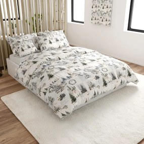 Lenjerie de pat din bumbac WINTER WHISPER colorata Dimensiune lenjerie de pat: 70 x 90 cm | 140 x 200 cm