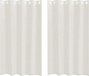 vidaXL Cortină din Voile cu perdele 2 pcs Crem 175 x 140 cm Poliester