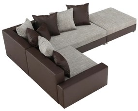 Zondo Colțar Pitton New Maro (D) (cu taburete). 772527