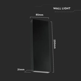 Aplică LED de exterior LED/8W/230V 4000K IP65 negru
