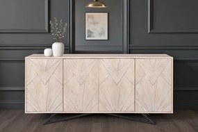 Comoda lemn de mango relief 3D METROPOLITAN 170cm