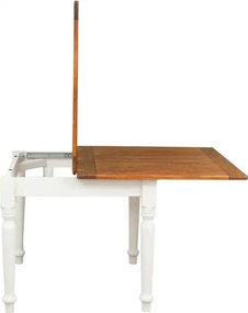 Masa pliabila, L90(180) 90 H80 cm, culoare nuc alb antic, Lemn masiv