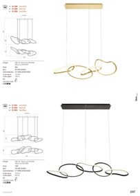 Redo BIAS 01-3393 – lustră suspendată LED dimabilă pe cablu, 120 W, 230 V, negru