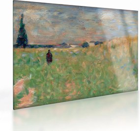 Tablou pe sticlă - Georges Seurat, A Summer Landscape, reproducere (70x50 cm)