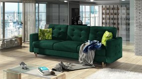 Canapea extensibila cu spatiu pentru depozitare, 233 x 92 x 93 cm, Asgard 1, Eltap (Culoare: Kronos 19 / Verde)