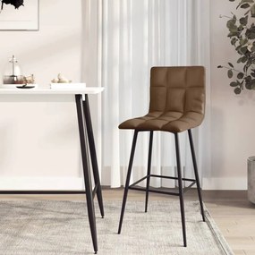 338643 vidaXL Scaun de bar, maro închis, piele ecologică