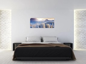 Tablou - Peisaj montan în timpul iernii (120x50 cm)