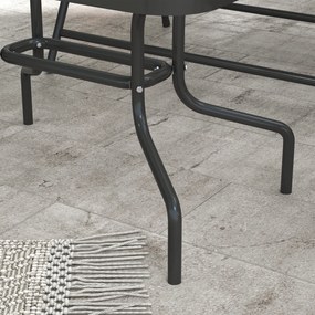 Outsunny Set de mobilier pentru exterior din 4 piese pentru terasa, Set de gradina cu doua fotolii pliabile, Gri mixt | Aosom Romania