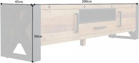 Comoda TV design industrial Thor 200cm