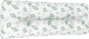 vidaXL Pernă de paleți, model frunze, 120x40x12 cm, textil
