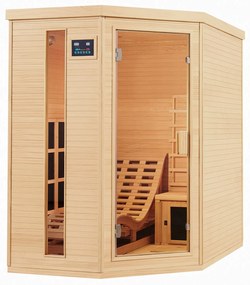 Infračervená sauna/ tepelná kabína Kolding s vykurovacím systémom Triplex a drevom Hemlock