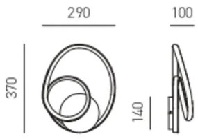 Aplica de perete LED design modern Diva, auriu, alb sau titan
