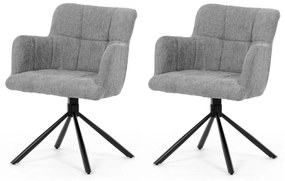 Set de scaune de sufragerie cu mecanism deîntoarcere DCH-T1122 GREY2, 2 buc.