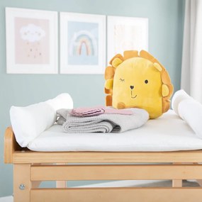 Masă de înfășat albă/în culoare naturală cu aspect de lemn de mesteacăn Baby Pool – Roba