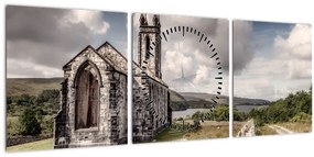 Tablou - Biserica irlandeză (cu ceas) (90x30 cm)