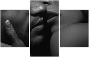 Tablou - Sărutul, fotografie alb-negru (90x60 cm)