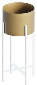 Suport metalic pentru flori GED-026-C Aurum,alb/dorat