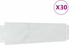 vidaXL Borduri pentru gazon 30 pcs Argintiu 100 x 25 x 0,07 cm