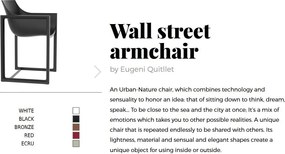 Scaun design modern interior / exterior WALL STREET rosu Vondom 65006