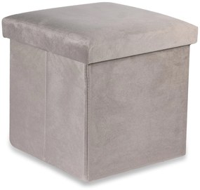 Taburet pliabil bej CUBEXO VELVET M