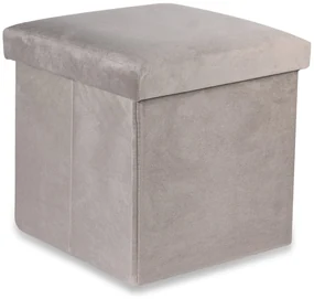 Taburet pliabil bej CUBEXO VELVET M