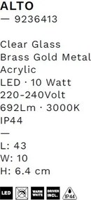 Aplica de perete LED baie IP44 ALTO aurie