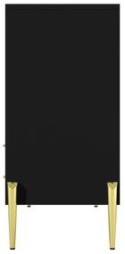 Bufet modern cu ușă din sticlă în nuanță turcoaz, Negru | Aosom Romania