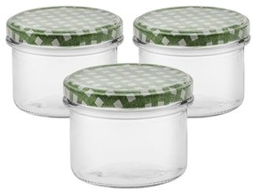 Set de 3 borcane cu capac Antek, 235 ml