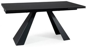 Masa extensibila Salvadore Ceramic SAHARA NOIR negru/negru mat L160-240 cm