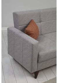 Canapea extensibilă KORFU, 3 locuri, gri deschis