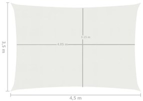 Panza parasolar, alb, 3,5 x 4,5 m, HDPE, 160 g m   Alb, 4.5 x 3.5 m