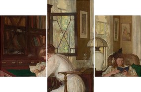 Tablou - Edmund Tarbell, Josephine and Mercie, reproducere (90x60 cm)