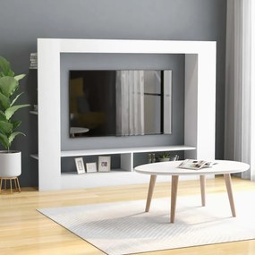 800738 vidaXL Dulap TV, alb, 152x22x113 cm, lemn prelucrat