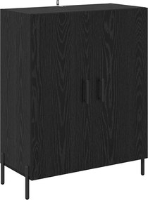 vidaXL Bufet Stejar Negru 69,5 x 34 x 90 cm Lemn compozit