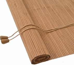 vidaXL Rulou textil cu perdele Manual Maro 140 x 160 cm Bambus