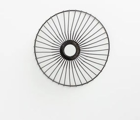 Brilagi - Plafonieră LED aplicată CERIA WIRE, 1xE27/40W/230V, Ø 30 cm, negru/stejar