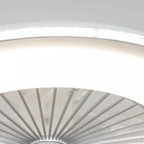 Plafonieră LED dimabilă cu ventilator Brilagi RONDA LED/48W/230V argintiu + telecomandă