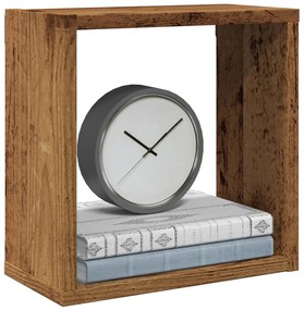 vidaXL Rafturi de perete cub, 2 buc., lemn vechi, 30x15x30 cm lemn