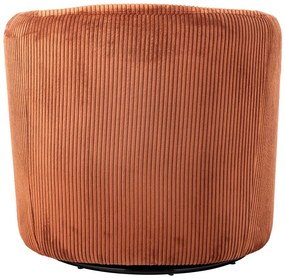 Fotoliu portocaliu wing cu tapițerie din catifea reiată Pradi – Bloomingville