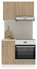 Set haaus V1, Lemn Natural/Alb, Blat Thermo 28 mm, L 100 cm