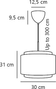 Lustra suspendata design decorativ Takai 30