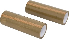 vidaXL Bandă adezivă de ambalare, 12 buc., maro, 48 mm x 66 m