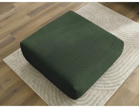 Taburet verde închis cu tapițerie din catifea reiată Lucien – Bobochic Paris